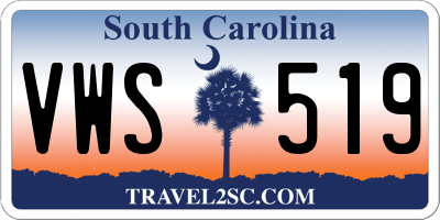 SC license plate VWS519