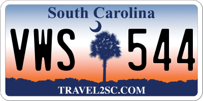 SC license plate VWS544