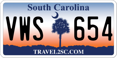 SC license plate VWS654