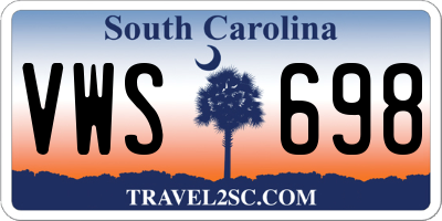 SC license plate VWS698