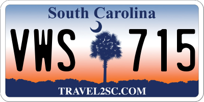 SC license plate VWS715