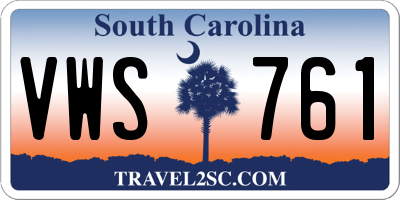 SC license plate VWS761
