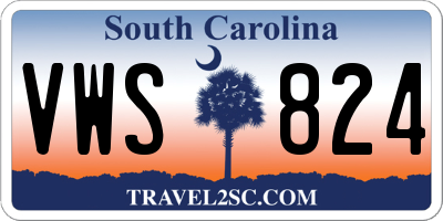 SC license plate VWS824