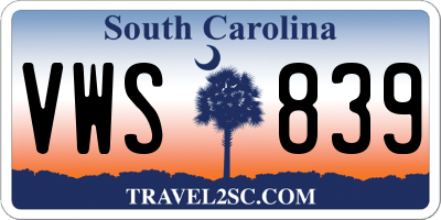 SC license plate VWS839