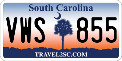 SC license plate VWS855