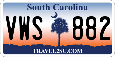 SC license plate VWS882