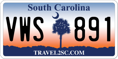 SC license plate VWS891