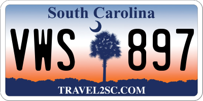 SC license plate VWS897