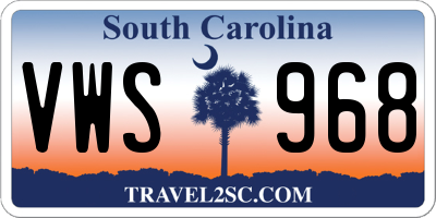SC license plate VWS968