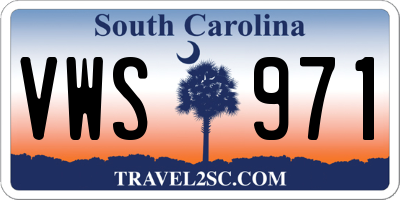 SC license plate VWS971
