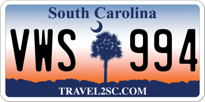 SC license plate VWS994