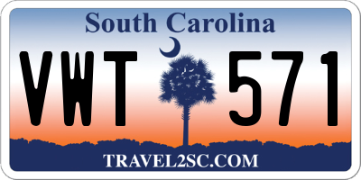 SC license plate VWT571