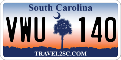 SC license plate VWU140