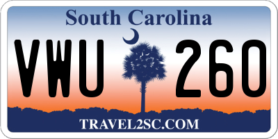 SC license plate VWU260