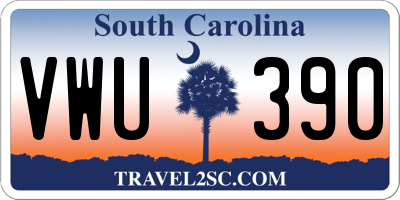 SC license plate VWU390