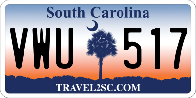 SC license plate VWU517