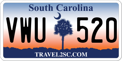 SC license plate VWU520