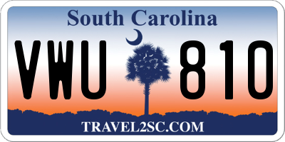 SC license plate VWU810