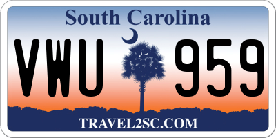 SC license plate VWU959