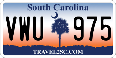 SC license plate VWU975