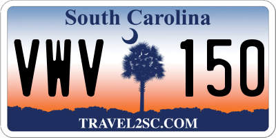 SC license plate VWV150