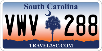 SC license plate VWV288