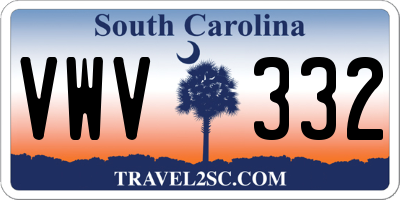 SC license plate VWV332