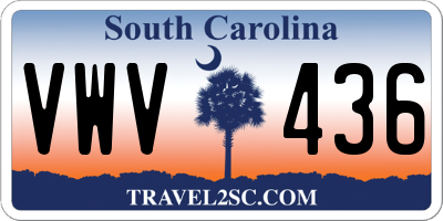 SC license plate VWV436