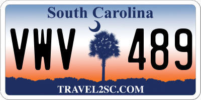 SC license plate VWV489