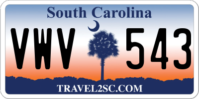 SC license plate VWV543