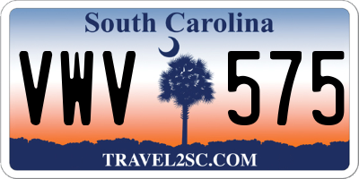 SC license plate VWV575