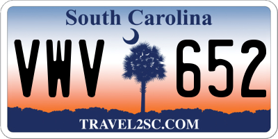 SC license plate VWV652