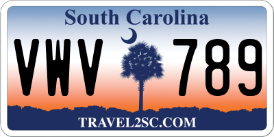 SC license plate VWV789