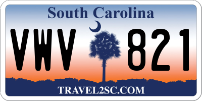 SC license plate VWV821