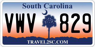 SC license plate VWV829