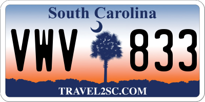 SC license plate VWV833