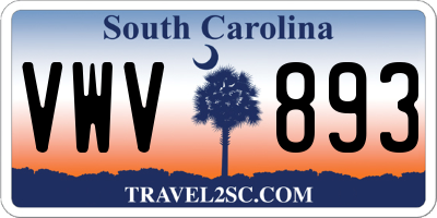 SC license plate VWV893