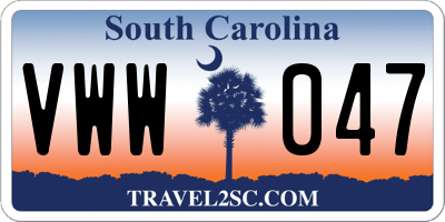 SC license plate VWW047