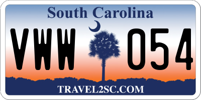 SC license plate VWW054