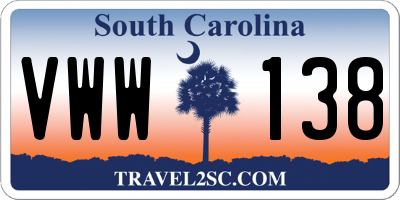 SC license plate VWW138