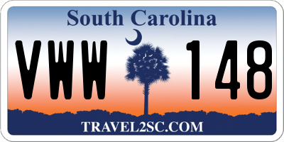SC license plate VWW148