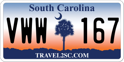 SC license plate VWW167