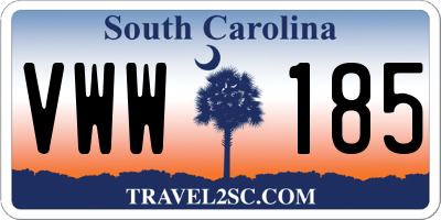 SC license plate VWW185