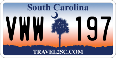 SC license plate VWW197
