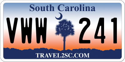 SC license plate VWW241