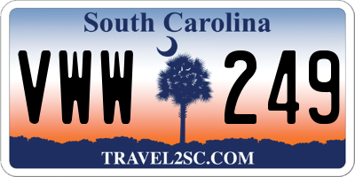 SC license plate VWW249