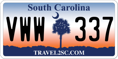 SC license plate VWW337