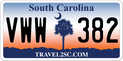 SC license plate VWW382