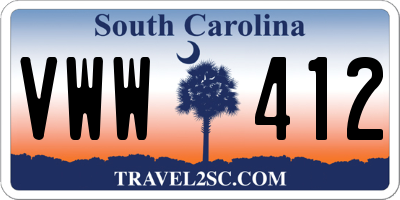 SC license plate VWW412