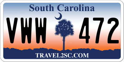SC license plate VWW472